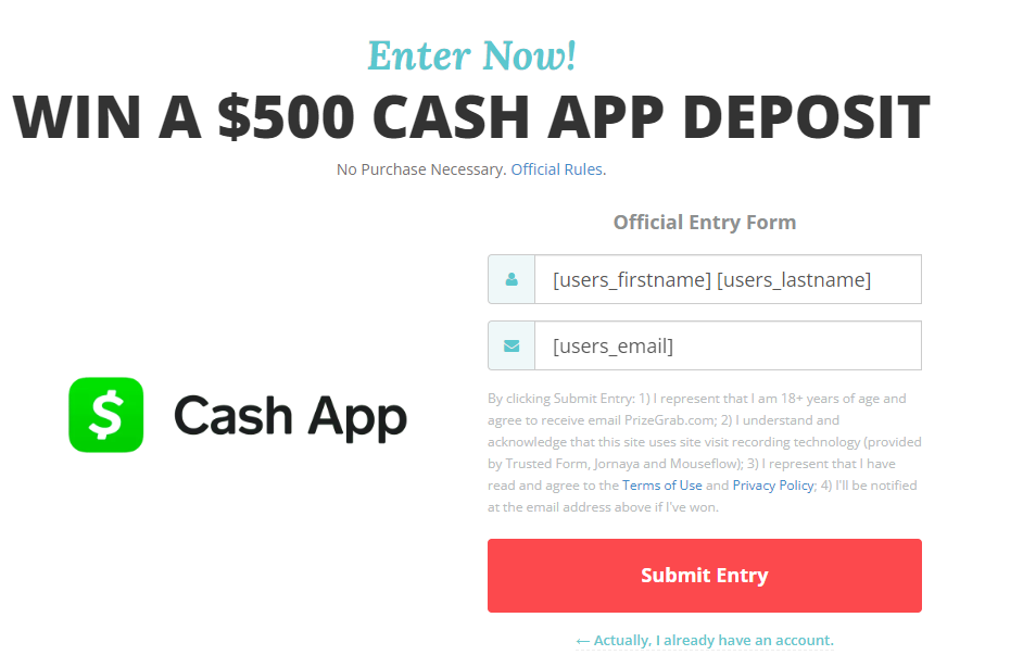 Colorful CashApp Gift Card with the text 'Enter your email and get CashApp Giftcard!' against a vibrant background.